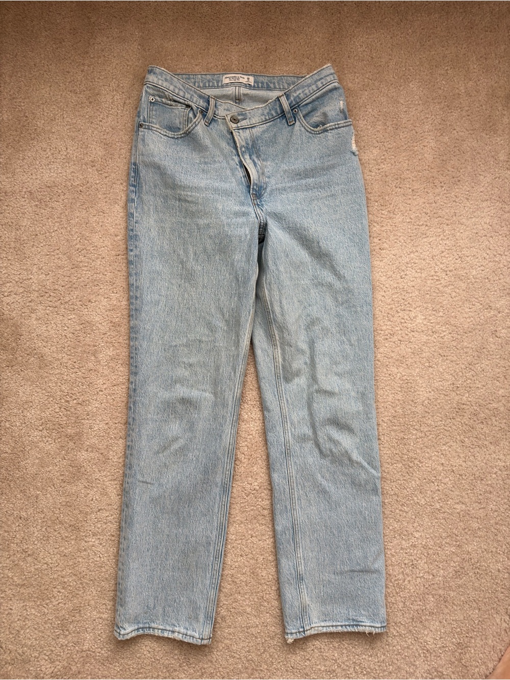 Abercrombie & Fitch, the 90s straight ultra high-rise, crisscross jeans, 6R